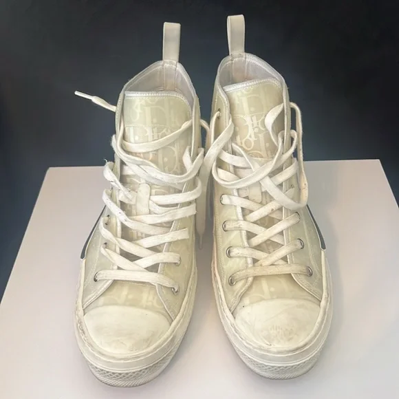 Men Dior B32 High Top White Sneaker Size 42